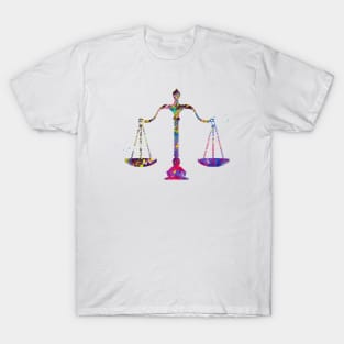 Scales of Justice Art T-Shirt